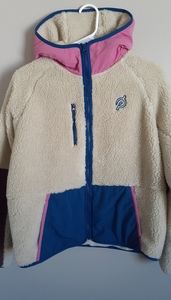 Peloton Shearling Coat w/ Hood, Sz Small
